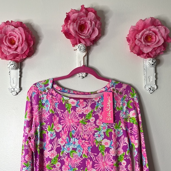 Lilly Pulitzer UPF50+ Sophie Dress in Amethyst Moms The Word, Size Medium. - Picture 4 of 12